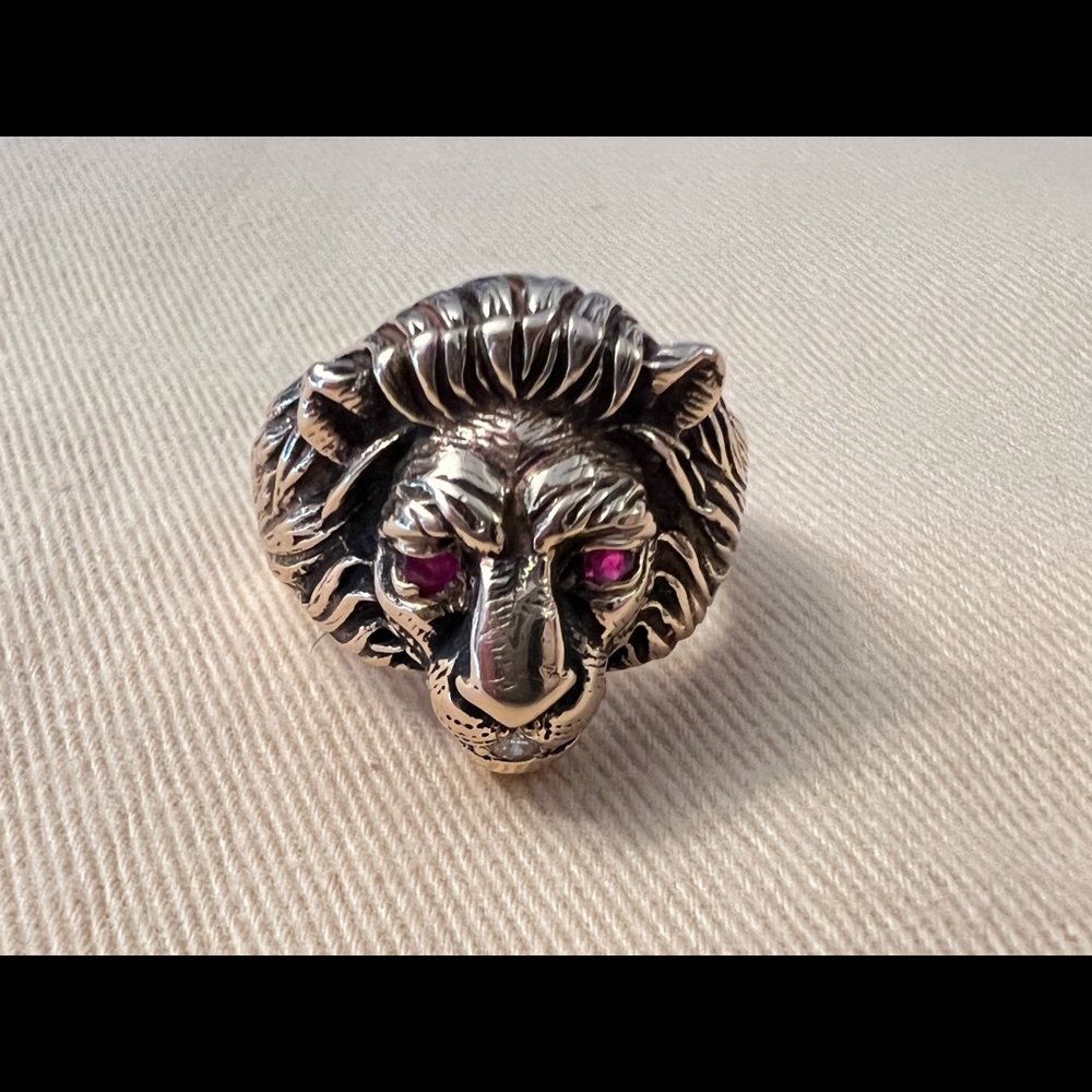 Vintage Lion 14k Gold Ring 11.7 grams of gold - Picture 5 of 13